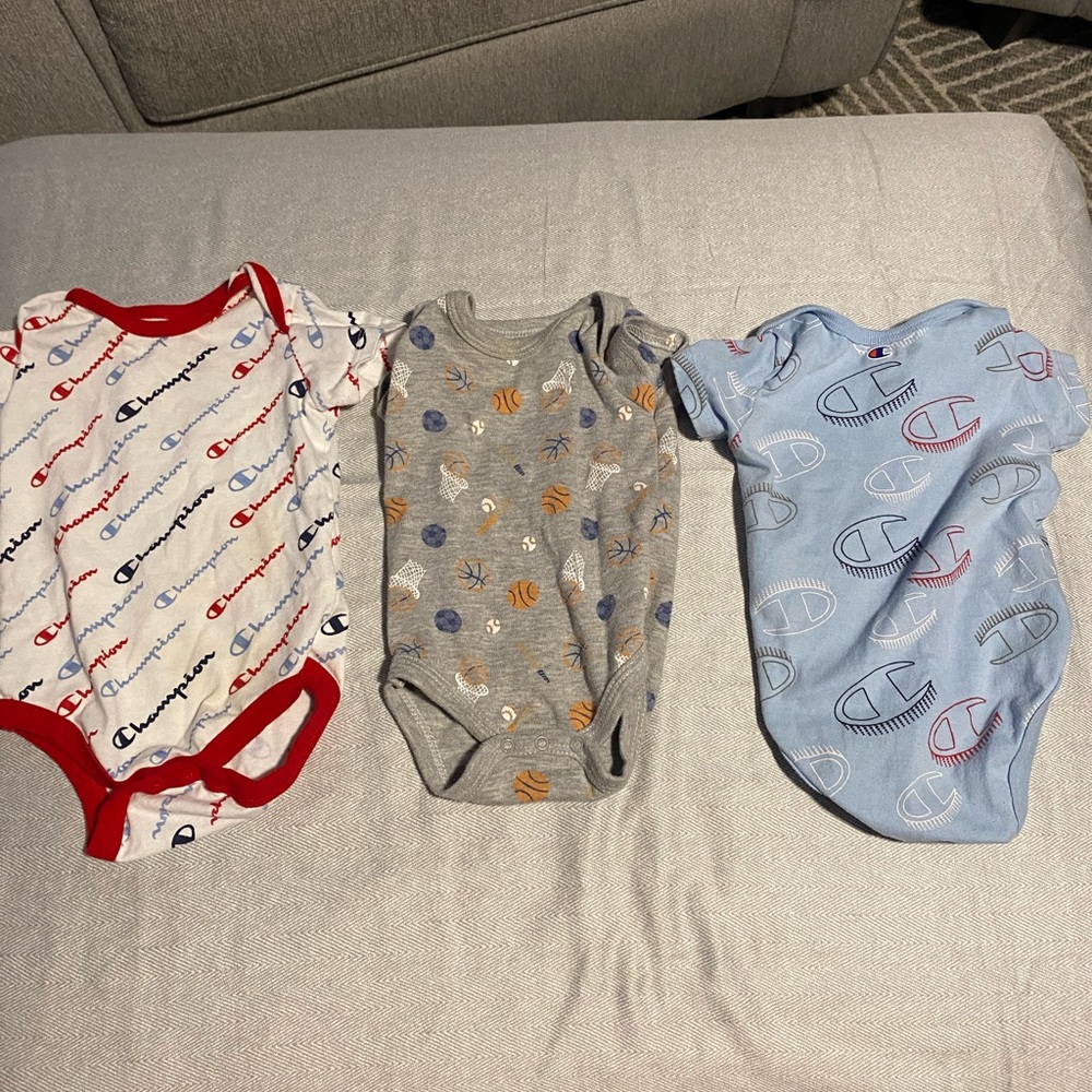 Champion Kids One Piece Set - Red, Gray, Blue